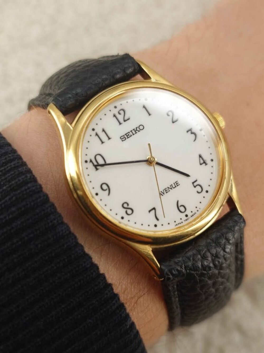 Seiko Avenue Unisex Quartz Watch 7N01-6490 Gold 30mm JDM New Battery